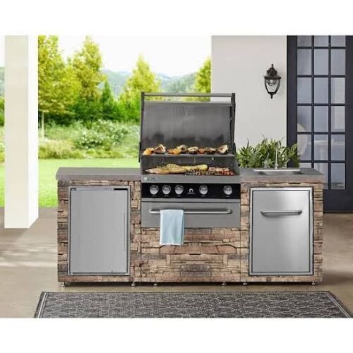 Prokan Pro Elite 78" 4-Piece 5-Burner Liquid Propane BBQ Grill Island (2 Boxes) New in Box $5999