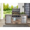 Prokan Pro Elite 78" 4-Piece 5-Burner Liquid Propane BBQ Grill Island (2 Boxes) New in Box $5999