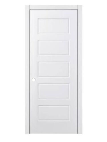 Nova Hardware 5-Panel Knocked Down White Laminated Traditional Interior Door 32 x 80 New in Box $699