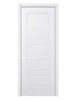 Nova Hardware 5-Panel Knocked Down White Laminated Traditional Interior Door 32 x 80 New in Box $699