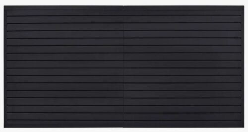 Rebrilliant 8 ft x 4 ft Black PVC Slat Wall Panels, Heavy Duty Modular Slatwall with Coupling Structure, Easy Install DIY Cuttable Adjustable Storage Display Wall Panel for Garage Organizing New in Box $299