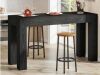 17 Stories 63" Rustic Counter Height Bar Table with 4-Leg Base in black New in Box $499