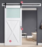 OVE Decors Willow Bay Barn Door with Hardware Kit & Smooth Soft-CloseNew In Box $599