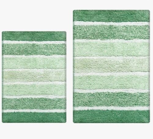 Red Barrel Studio&reg; Cervantes 100% Cotton Non-Slip Bath Rug, 2 Piece Set, 21''x34''/17''x24'' New $79