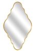Hochwertiges 24 in. W x 39 in. H Scalloped Gold Aluminum Alloy Framed Irregular Wall Mirror New In Box $99