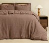 Dreamology Waffle Weave Duvet Cover,100% Cotton Waffle Duvet Cover with Zipper Closure, Soft Luxury Textured & Breathable, 2 Pillow Shams, 1 Duvet Cover (Brown, Queen) $199