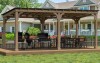 Veikous 20 ft. W x 10 ft. D Cedar Wood Gazebo Outdoor with Hard Top Steel Roof (6 Boxes) New in Box $2499