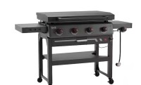 Feasto 4-Burner Propane Gas Grill 36 in. Heavy-Duty Flat Top Griddle in Black with Foldable Side Burner and Lid New in Box $699