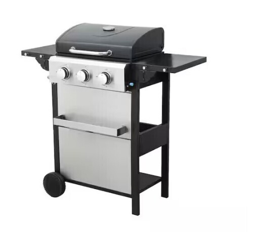 Tunearary 3-Burner Propane Gas Grill Stainless Steel Propane Grill, in Black, with Thermometer New Shelf Pull $299