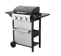 Tunearary 3-Burner Propane Gas Grill Stainless Steel Propane Grill, in Black, with Thermometer New Shelf Pull $299