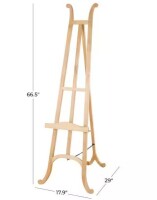 Litton Lane Light Brown Wood Tall Easel with Chain Support New in Box $399