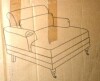 Charlton Home Erbes 37.01" W Chenille Upholstered Solid Wood Chaise Lounge New in Box $699 - 2