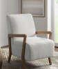 Elements International Enzo Accent Chair Sheep Skin White New in box $699