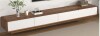 Fushimuma Wall-Mounted/Floor Standing TV Stand For Tvs Up To 100", Floating Media Console With 2 Drawers And 2 Cabinets Walnut/White New in Box $999