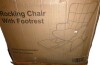 George Oliver Upholstered Rocking Chair with Footrest, High Backrest Ergonomic Support Nursery Recliner Chair in Box $399 - 2