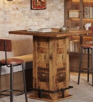 Hoga 39.4" Square Bar Table Industrial High Top Bistro Cocktail Table New in Box $499