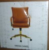 Mercer41 Abba Leather Task Chair with Padded Arms in Camel New in Box $499 - 2