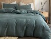 HYPREST King Size 100% French Linen Duvet Cover & Sham Set with Hidden Zipper and Corner Ties $299