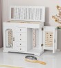 Sfugno Jewelry Box for Women Girls, Wooden Jewelry Organizer Box with Mirror, 5 Layer Jewelry Storage Case White New in Box $99