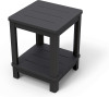 Keter Adirondack Deluxe Patio Side Table with Two Tiers and Easy Assembly - Perfect for Outdoor Fire Pit Seating, Graphite New In Box $99