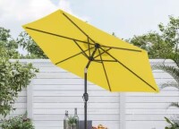 Sonkuki 7.5 ft. Patio Market Crank and Tilt Umbrella, Table Umbrella, UV-Resistant Canopy in Yellow New In Box $299