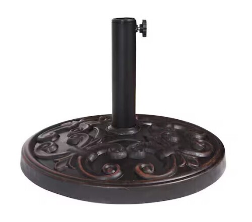 Noble House Cedric 26.5 lbs. Resin and Steel Outdoor Patio Umbrella Base in Bronze New in Box $99