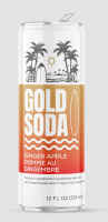 Gold Soda - Natural Ingredients - Organic Cane Sugar - Non-GMO - No Preservatives - Monk Fruit - Sparkling Water - Made with Natural and Organic Flavors - Ginger Apple 12 fl oz