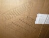 Willa Arlo Interiors Dulane Velvet Upholstered Sleigh Bed with Scroll Wingback in Cream King size New Open Box $899 - 2