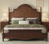 Lark Manor Bilal Traditional King Size Solid Wood Four Poster Bed,Walnut in box $899