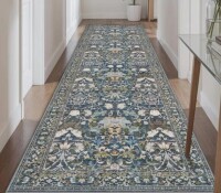 Charlton Home&reg; Washable Hallway Runner Rug: Vintage Kitchen Rug with Non-Slip Backing Low Pile Water Resistant Carpet for Living Room Bedroom Soft Floor Mat for Bathroom Laudry Dining Room, Runner 3' x 10' New In Box $299