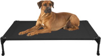 Pettycare Elevated Outdoor Dog Bed - Raised Cot for Large Dogs, Heavy Duty Pet Cot Waterproof, Cooling, Washable Breathable Teslin Mesh, Durable, Non Slip, 49" x 33" x 9", Black $99