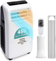 SereneLife Portable Air Conditioner With Heat & Built-in Dehumidifier 10,000 BTU, Portable Heater & AC For Rooms up to 450 Sq Ft - Remote Control & Window Mount Exhaust Kit Included On Working $799
