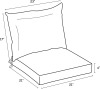 Arden 23"x17" Outdoor Dining Chair Cushion Set Sapphire Aurora Blue Damask: Fade & Water-Resistant Patio Seat New In Box $89 - 2