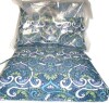 Arden 23"x17" Outdoor Dining Chair Cushion Set Sapphire Aurora Blue Damask: Fade & Water-Resistant Patio Seat New In Box $89 - 3