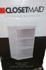 ClosetMaid 21.39 in. W White Modular Storage Stackable 3-Shelf Unit Wood Closet System New Open Box $199 - 2