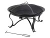 Hampton Bay Sadler 29.33 in. D 19.21 in. H Round Steel Wood Fire Pit in Bronze with Spark Screen and Poker $199