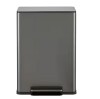 SIMPLI-MAGIC 16 Gal. Infinity Edge Dual Compartment Step-On Kitchen Trash Can and Indoor Recycling Bin with Soft-Close Lids, Gunmetal $199
