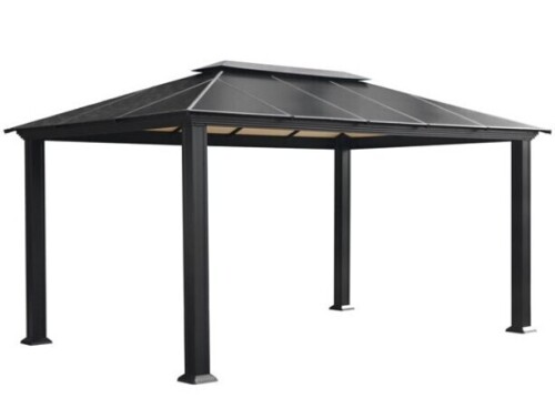 Paragon Outdoor 12-ft x 14-ft Santa Monica Black with Hardtop Roof New in Box 5 Boxes $2699