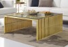 Modway Furniture EEI-3037-GLD Gridiron Gold Coffee Table - 17 x 39.5 x 39.5 in. New In Box 2 Boxes $999