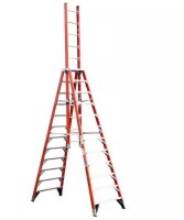 Werner 12 ft. Fiberglass Extension Trestle Step Ladder with 300 lb. Load Capacity Type IA Duty Rating $999