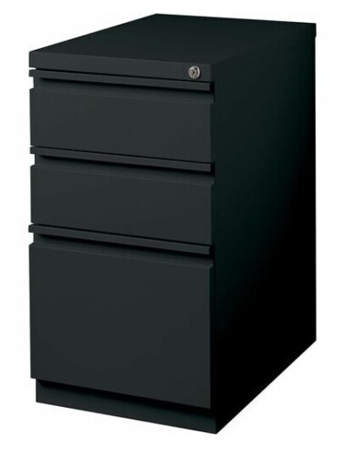 WorkPro 23"D Vertical 3-Drawer Letter-Size Mobile Pedestal File Cabinet, Metal, Black New In Box $399