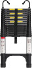 BOCOM 14.5 FT Aluminum Telescoping Ladder with Hooks, Lightweight Multi-Purpose Collapsible Extension with 2 Triangle Stabilizers, Heavy Duty 330 lbs Max Capacity for Home, RV, and Outdoor Work Black $299