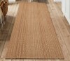 Prep & Savour 2'x6' Washable Runner Rug, Textured Natural Woven Low-Profile Hallway Runner with Non-Slip Backing, Neutral Light Brown, for Kitchen, Laundry Room, Entryway $99