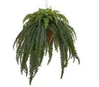 Nearly Natural 50 in. Giant Boston Fern Artificial Plant in Hanging Cone New In Box $299