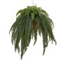 Nearly Natural 50 in. Giant Boston Fern Artificial Plant in Hanging Cone New In Box $299
