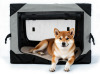 Pettycare 36" x 25" x 25" Soft Collapsible Crate for Small Dogs, 4-Door Portable Foldable Soft Kennel with Chew Proof Mesh Windows for Indoor & Outdoor Travel Grey New in Box $199