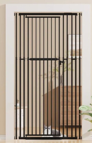Tucker Murphy Pet&trade; 47"-87" Extra Tall Cat Gate, Adjustable Width 27.5" &ndash; 37", One-Piece Metal Safety Gate, Pressure Mount No Tools Needed New In Box $299