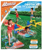 Banzai 2-in-1 Obstacle Course Water Slide, Ages 5-12 New In Box $49