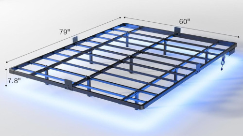 OLEVS Floating Bed Frame Queen Size with Smart LED Lights and Charging Station - Modern Metal Platform Bed, Easy Assembly No Box Spring Needed New In Box $299