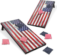 Nattork Cornhole Board Set 4ft. Regulation Size Cornhole Set with Carrying Bags & 8 Bean Bags Corn Hole Boards Bean Toss Game for Adults Family Outdoor Lawn Outside Backyard Games Similar to Picture $299